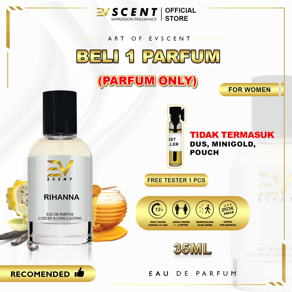 EV SCENT - Parfum Wanita Aroma Tahan Lama Inspired By RIHANA RIRI - Identik Original | Eau De Parfum