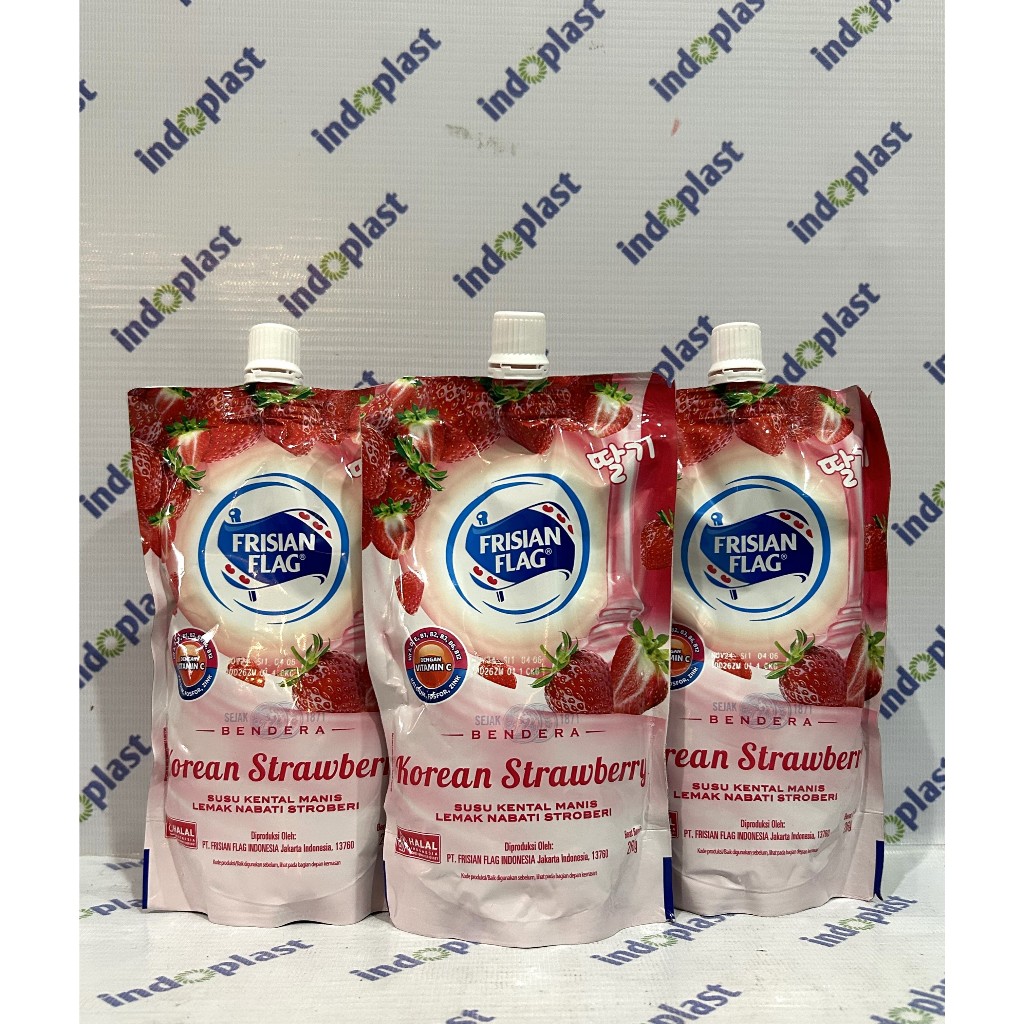 

Frisian Flag Bendera Kental Manis Korean Strawberry Pouch 260g