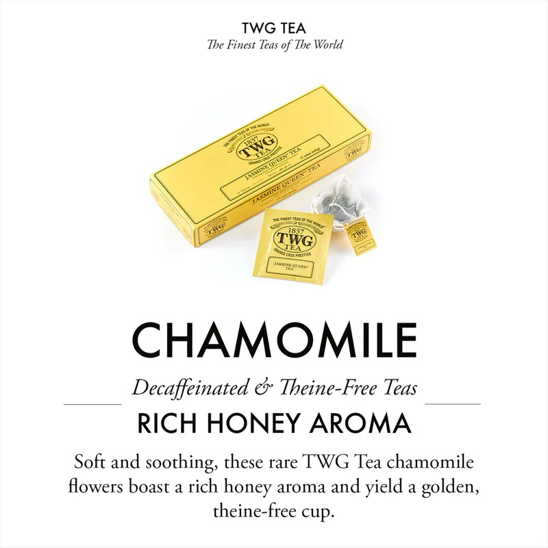 

TWG Tea Chamomile Cotton Teabag sachet eceran satuan