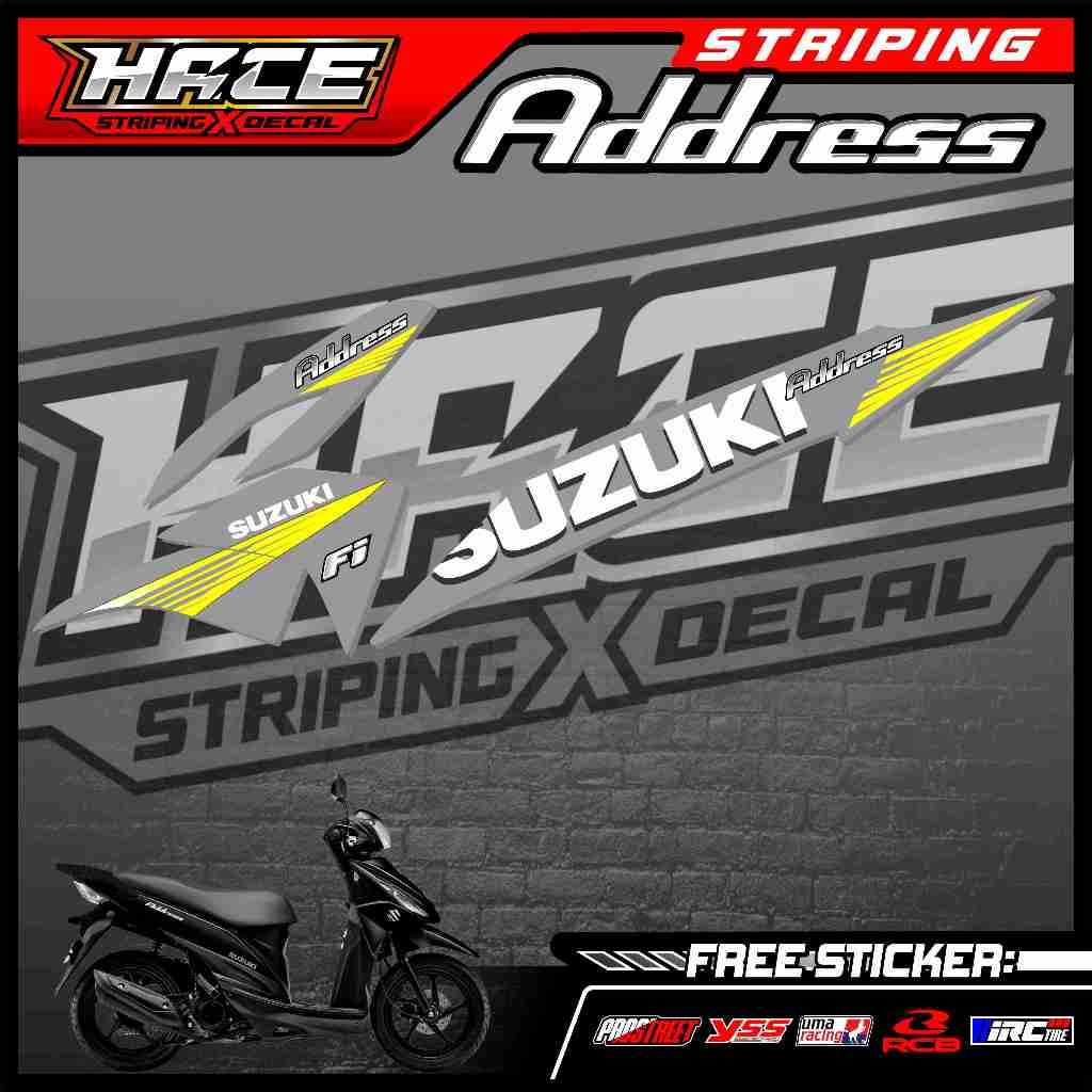 568 STRIPING STICKER SUZUKI ADDRESS - STRIPING STICKER SUZUKI ADDRESS SIMPLE GRAFIK