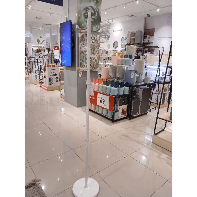 Informa Gantungan Pakaian wooden balls putih/Gantungan tas informa/Rak gantungan topi informa