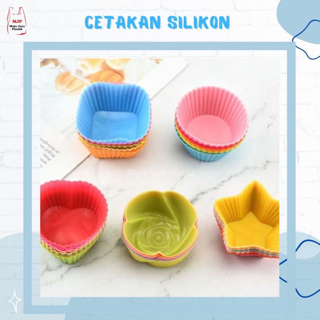 Cetakan Silikon Kue Cup Cake Muffin Puding Cupcake Mini Putu Ayu Puding Kue Talam Cetakan Bento