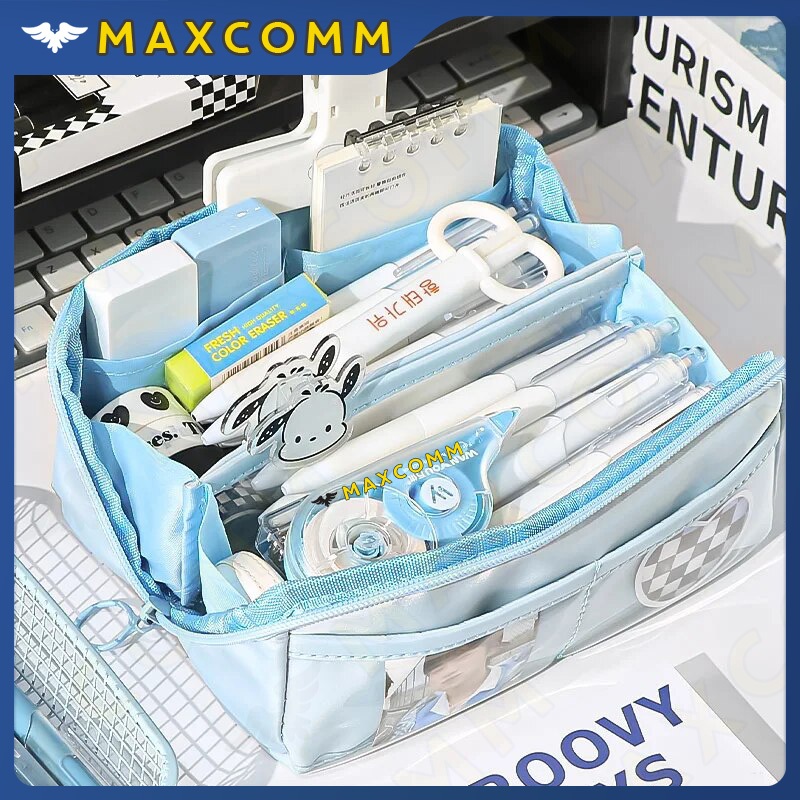 

Tempat Pensil Kanvas Berlapis Kapasitas Besar ZHIBIGE Organizer Alat Tulis Serbaguna Warna Pastel