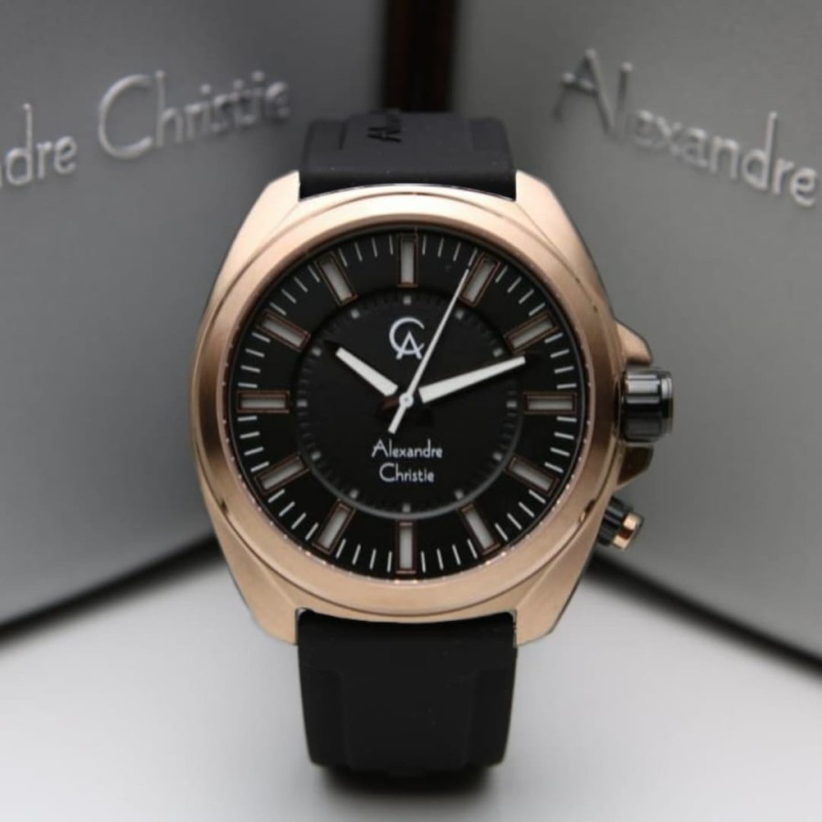 ORIGINAL Jam Tangan Pria Alexandre Christie AC 8631 / AC8631 Garansi 1 Tahun - Stainless Steel