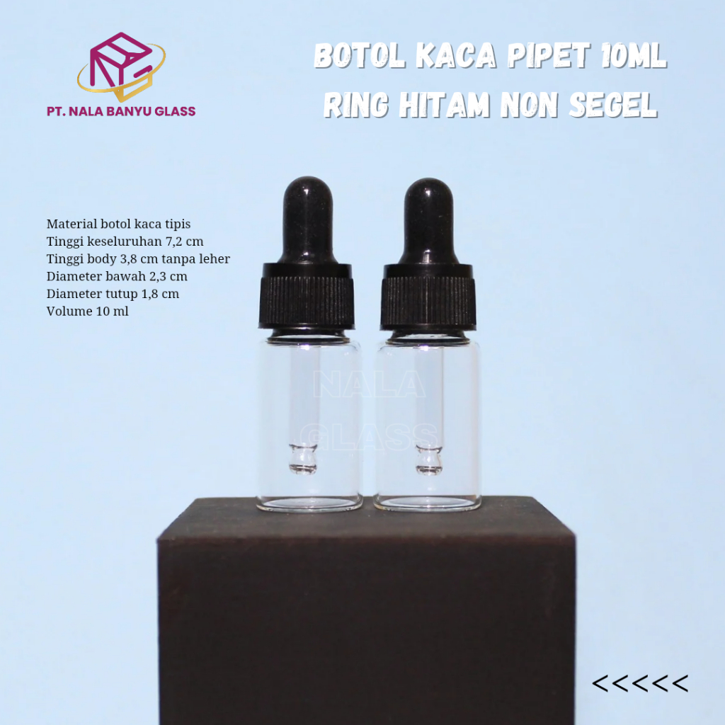 botol pipet 10ml bening / botol kaca pipet 10ml/ botol serum 10ml kaca