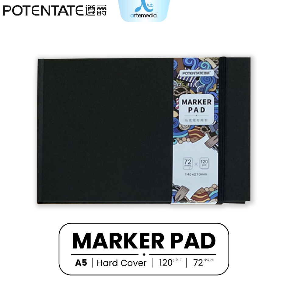 

Potentate Marker Pad A5 Hard Cover Sketchbook