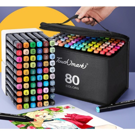 

Aimilo Spidol Warna Warni 1 Set Sketch Marker 2 Tip Touch Marker 48/60/80 Warna