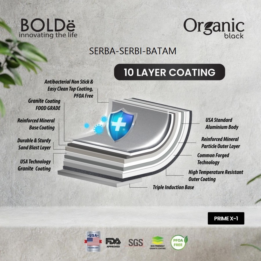 Organic Black Series 24cm Pot+ Steamer KHUSUS BATAM