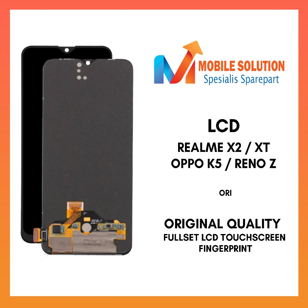 Grosir LCD Realme X2 Fingerprint / LCD Realme XT / LCD Oppo K5 / LCD Reno Z Original 100% Fullset