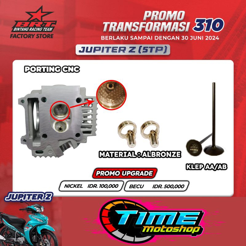 HEAD BRT JUPITER Z 26/23 27/23 28/24 29/24 34/29 NICKELBRONZE + PORTING CNC
