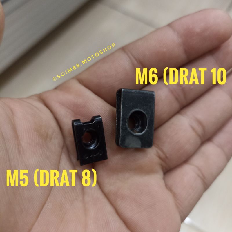 Klip Baut Drat Halus m5/m6 drat 8/drat 10 Besi