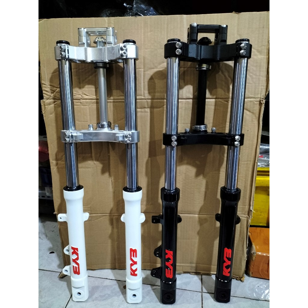 SHOCK KYB DEPAN IMPORT SET SEGITIGA CNC PNP HONDA MP GL TIGER CB SHOCK DEPAN MODEL KYB ZETO IMPOR