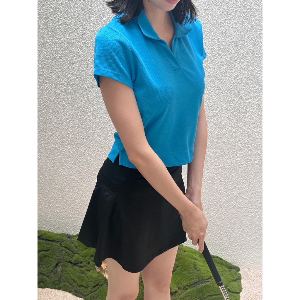 RB1 Kadaka T-0408 Crop Polo Shirt Wanita Ukuran S-L