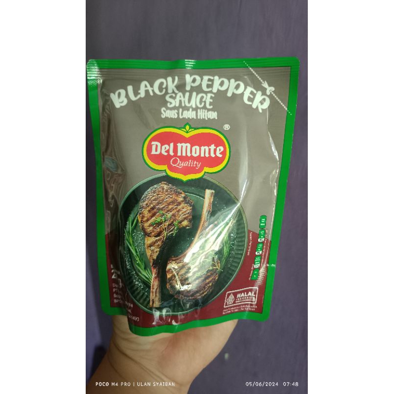 

delmonte sauce black pepper 250gr saus lada hitam