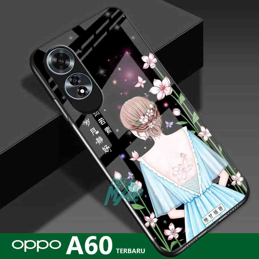 (H04) Softcase Kaca Oppo A60 Terbaru - Case hp Oppo A60 Terbaru
