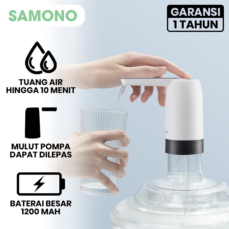 KODE O25W Samono Pompa Galon Nozzle Detachable Rechargeable Dispenser Air Minum SWEWP2
