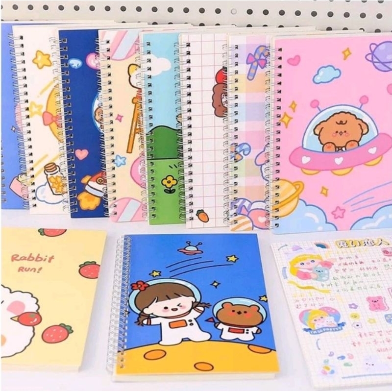 

Buku Tulis A5 isi 60 lembar Notebook ring motif Buku catatan A5 buku binder diary
