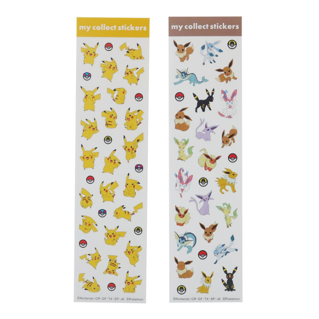 

My Collect Sticker A5 Slim Pokemon Pikachu Eevee Eevolutions Seal Journal Deco Stiker Limited Edition