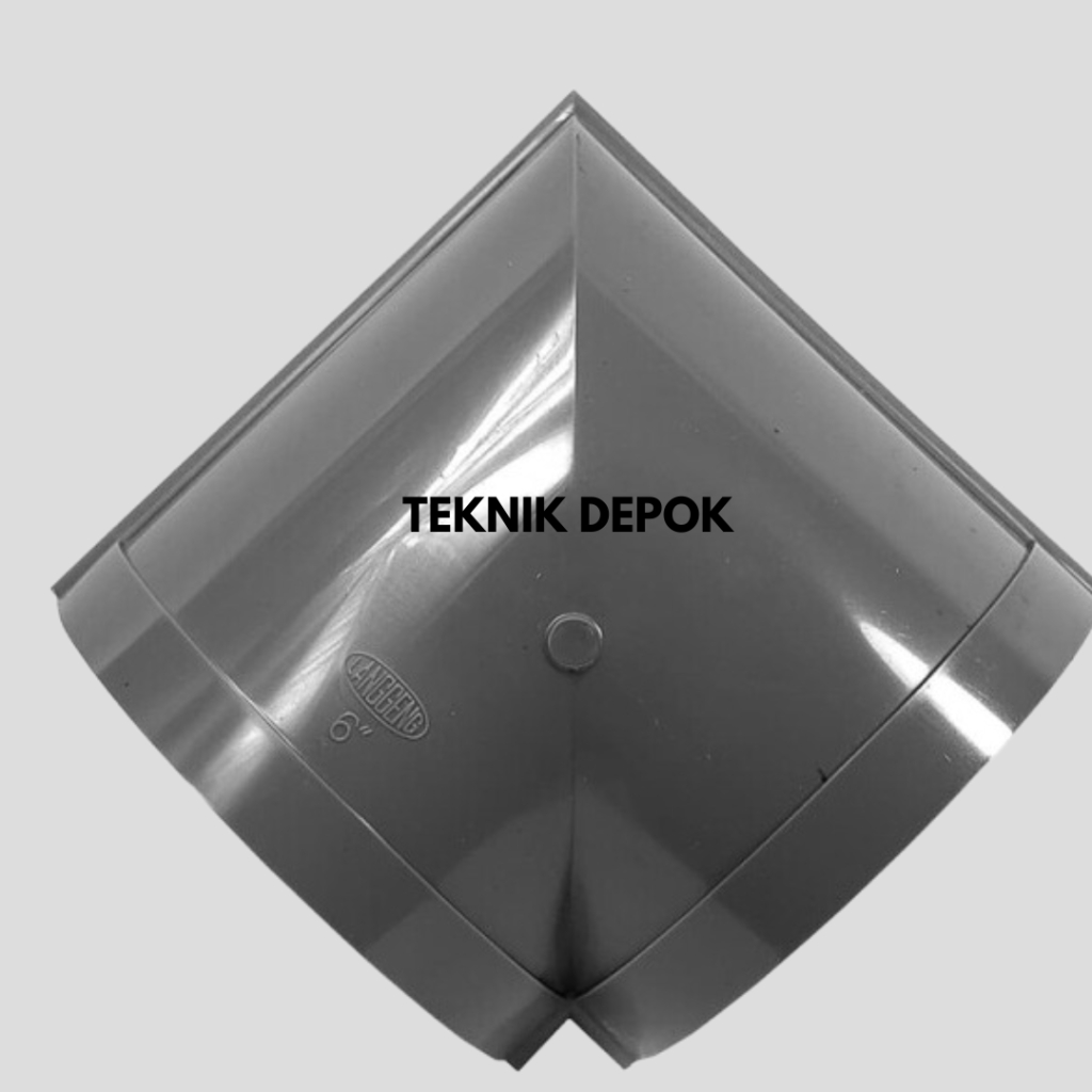 Belokan Talang 1/2 Lingkaran 8 inch PVC Knie Keni Knee Elbow Saluran Air Setengah Bulat Plastik