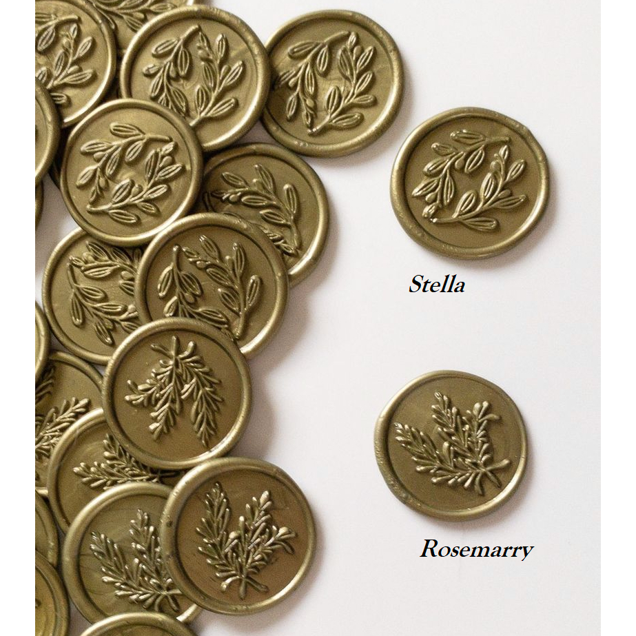 

Stella / Rosemarry (Pistachio) - 1 Pcs Wax Seal Sticker Undangan WAXSEALCOIN Vintage / Tanpa Minimum / 1 Pcs/ Termasuk Double tape / Lilin Wax Seal Vintage
