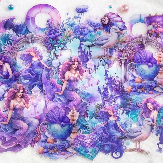 

30pcs/Pack PET Stickers Fantasy Ocean Girl Series