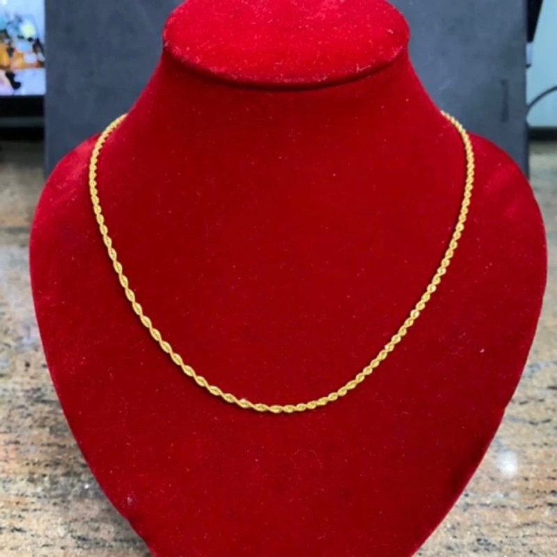 Kalung Tali Korea 1.5gr 2gr 3gr Emas Asli Kadar 700 dan 875