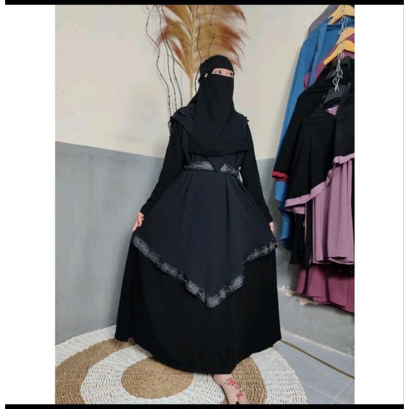 gamis abaya Madeena renda arab