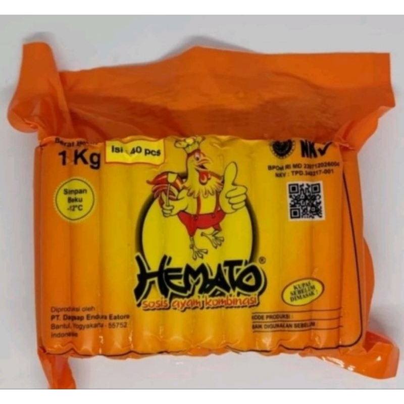 

Hemato Sosis Ayam 1kg isi 30/40pcs