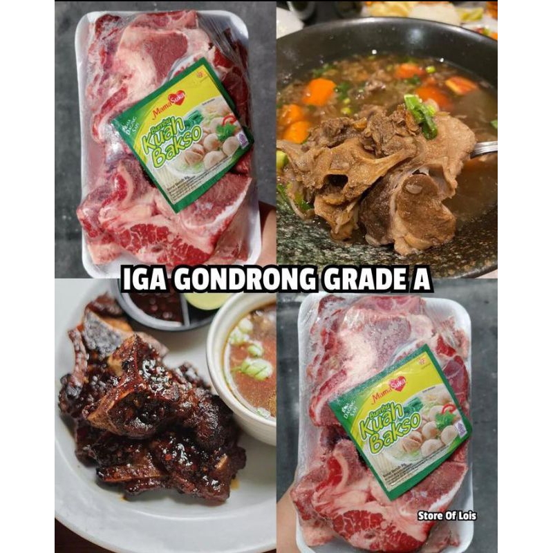 Tulang iga sapi free kuah bakso 500 gram/sop iga/tulang iga bakar/kaldu