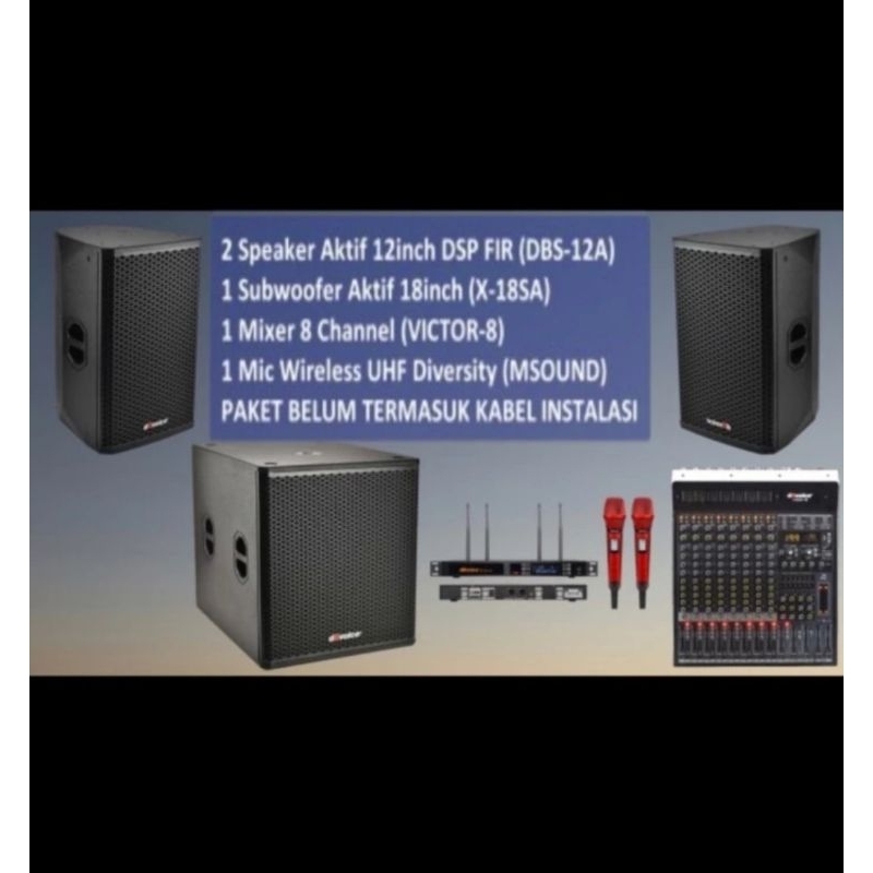 Paket Sound dBvoice DBS-12A + Sub X18SA Original aktif 12 inch + Sub 18 inch