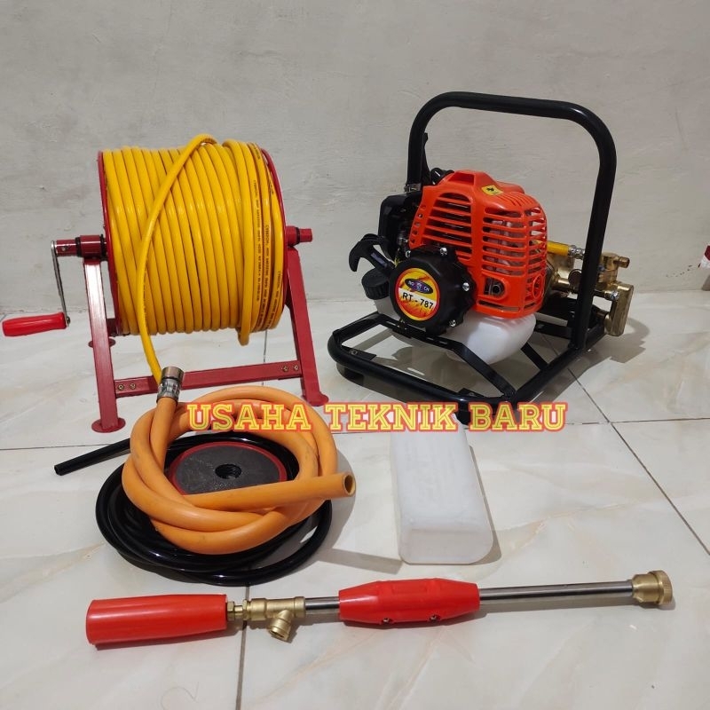 Mesin Sprayer Pertanian Mesin Steam 4 Tak Komplit Selang 100 Meter