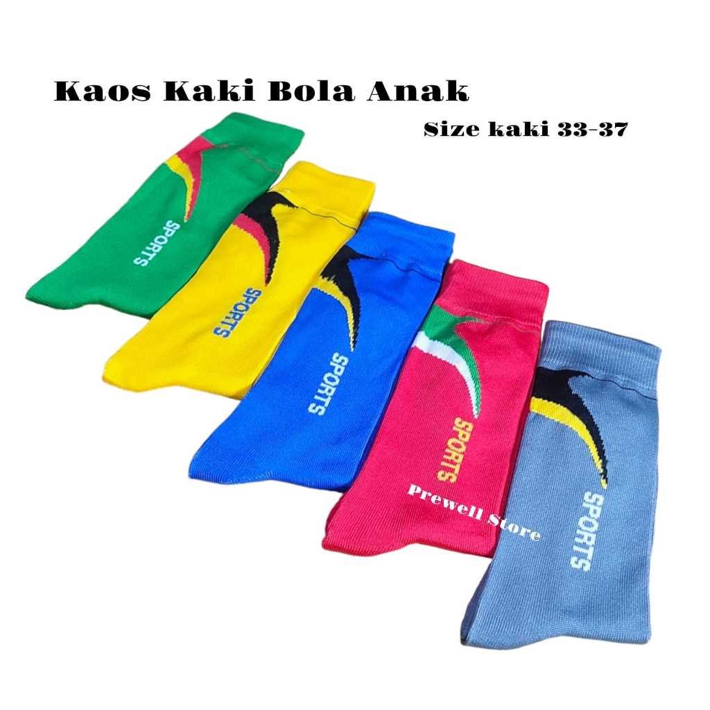 Kaos Kaki Bola Anak Laki Laki Tebal Panjang Selutut Motif / Kaos Kaki Futsal / Kaos Kaki Olahraga