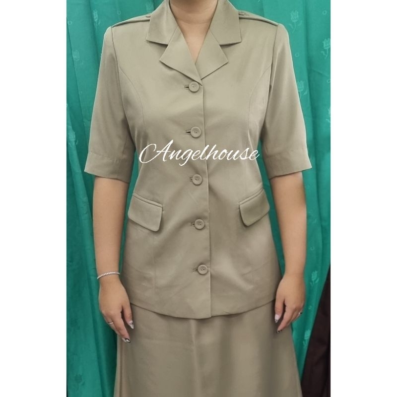 SERAGAM BLAZER PEMDA KHAKI PERGUB DKI JAKARTA WANITA