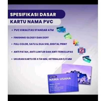 

cetak Kartu bahan tebal / Kartu nama Tahan Air & luntur