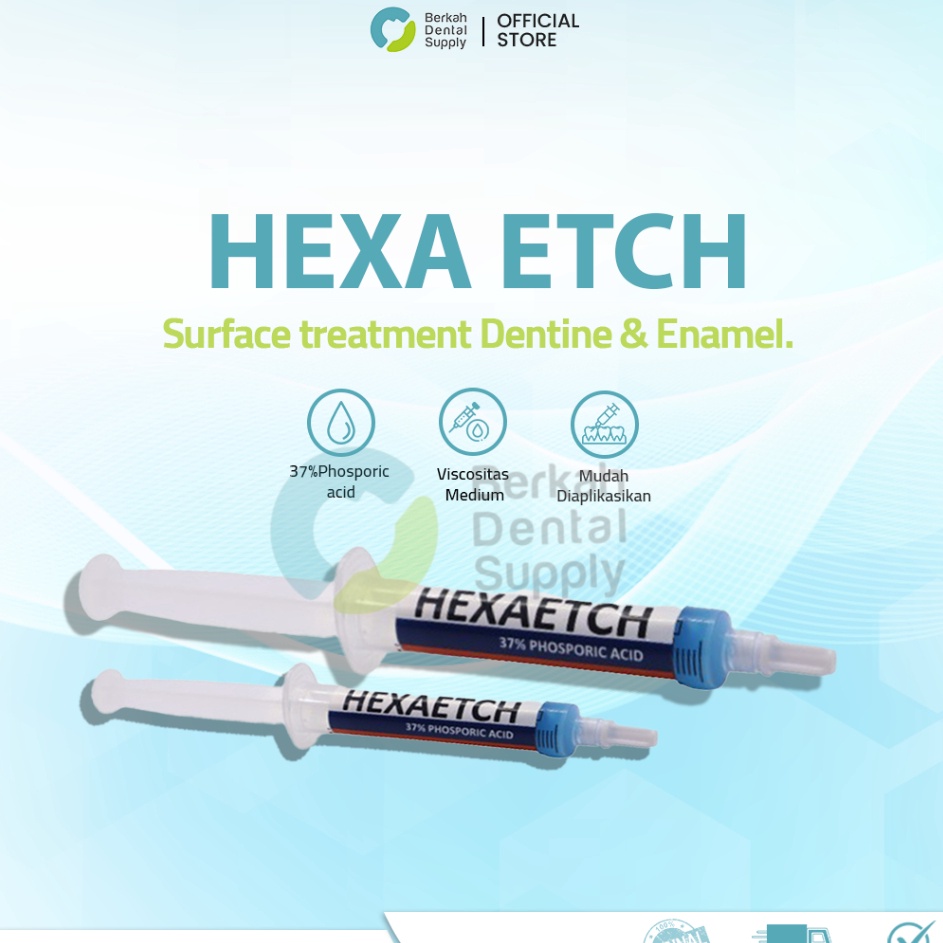 Dental Etching Gel Suntik  Hexaetch 1ml etching gel suntik  Etcha Suntik
