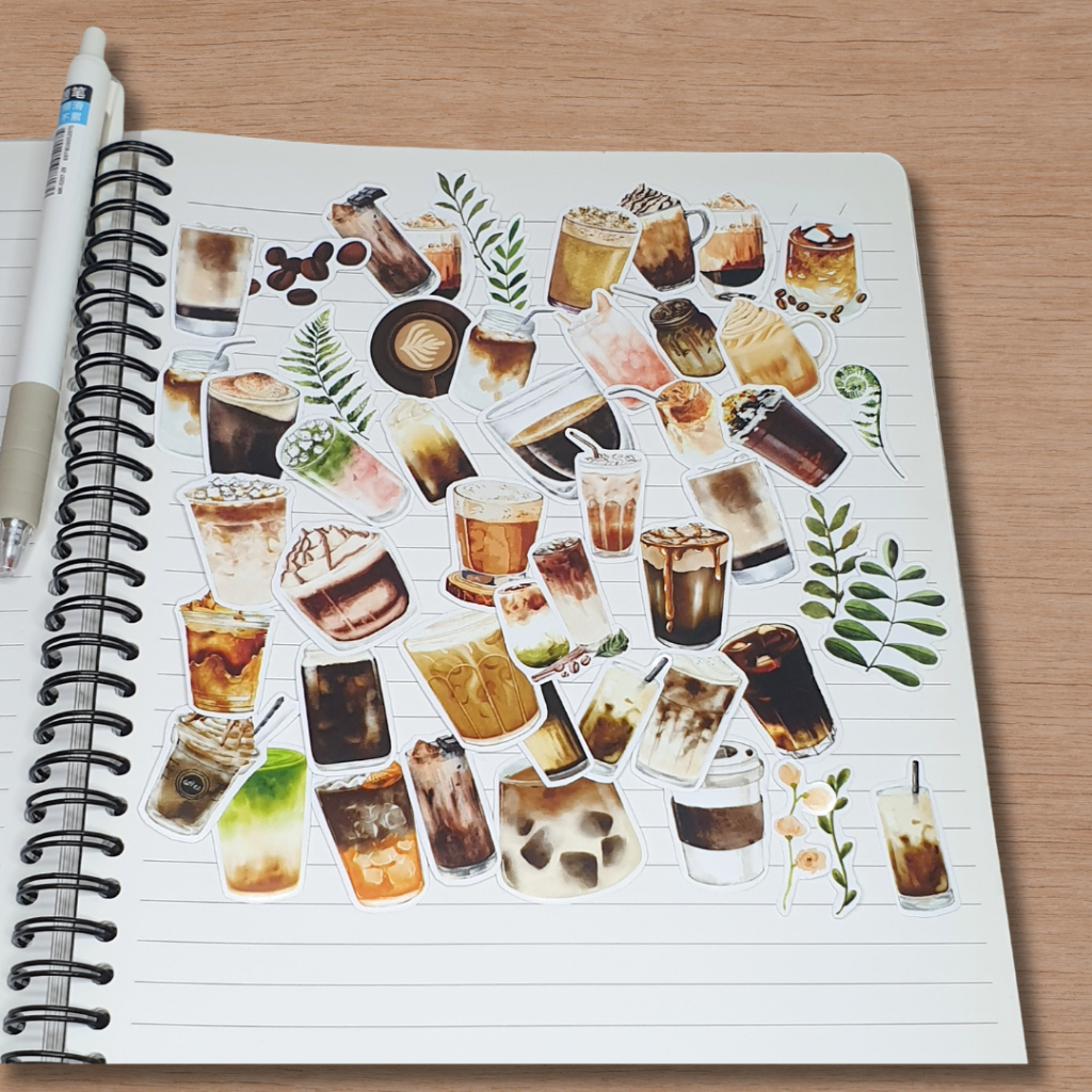 

Sticker Coffee Edition | Sticker Aesthetic | Sticker Vinyl Waterproof | Untuk Journal, Casing Hp, Laptop