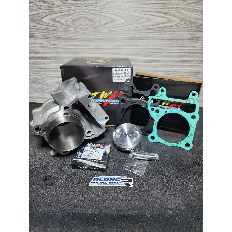 cylinder blok vario 125 racing 62mm casting iron twh