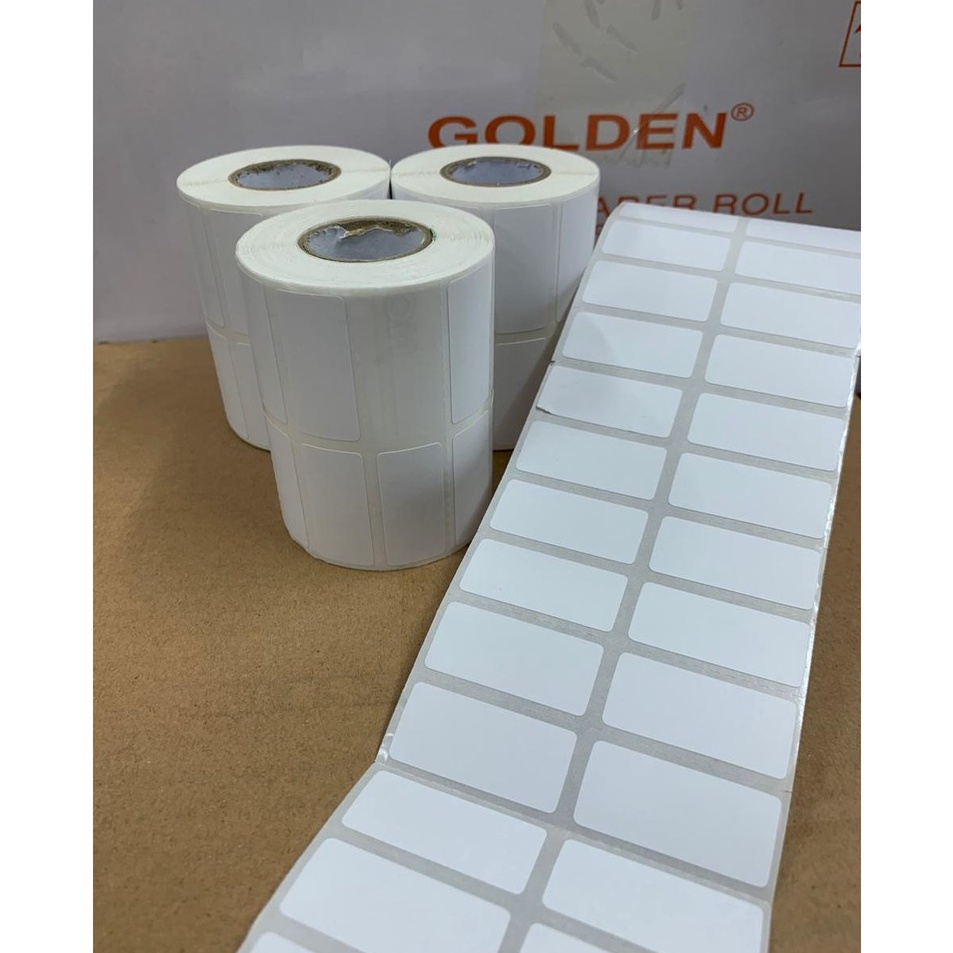 

LABEL THERMAL BARCODE 33 X 15 mm KES STICKER LABEL THERMAL 33x15 mm 2 LINE DIRECT THERMAL
