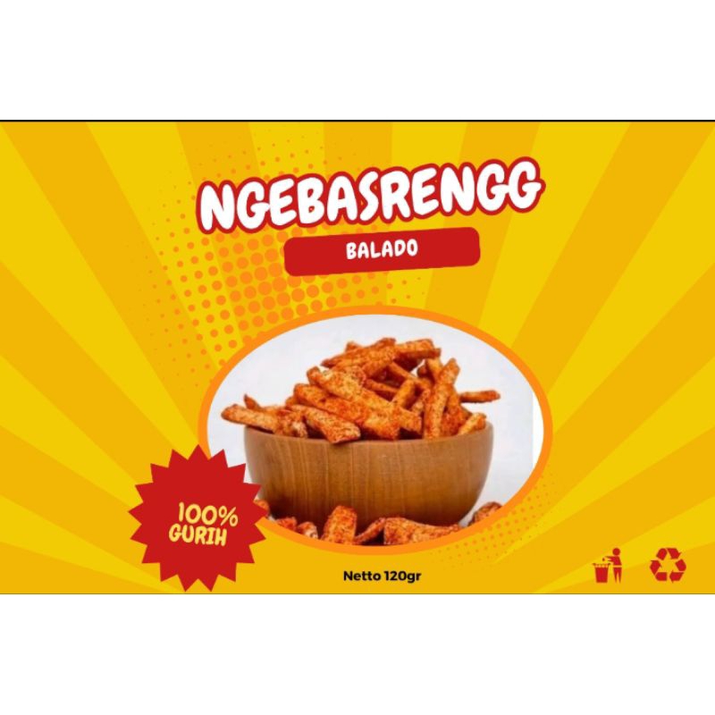 

Keripik Basreng Balado 120gr