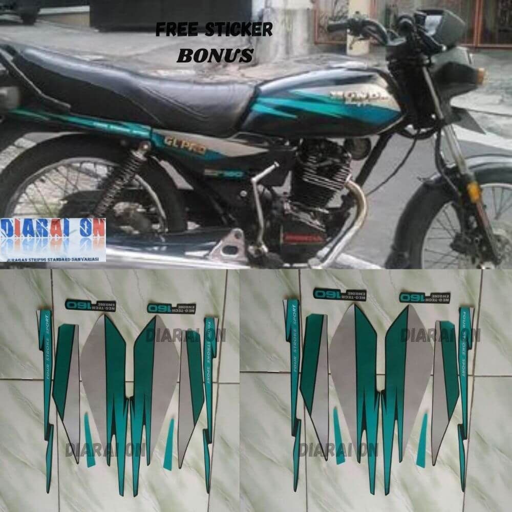 Striping Stiker Honda GL Pro 1995 GL Pro 95 Hijau Murah
