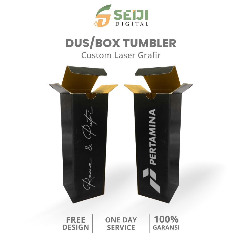 

Dus/Box Custom Cetak Laser Grafir Untuk Tumbler (Tidak Termasuk Tumbler) - Seiji Digital