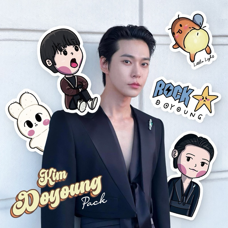 

STICKER SET KPOP - NCT 127 KIM DOYOUNG | STICKER VYNIL MATTE DOFF DIE CUT SUDAH DIGUNTING UNTUK LAPTOP TUMBLER KOPER WATERPROOF JOURNALING