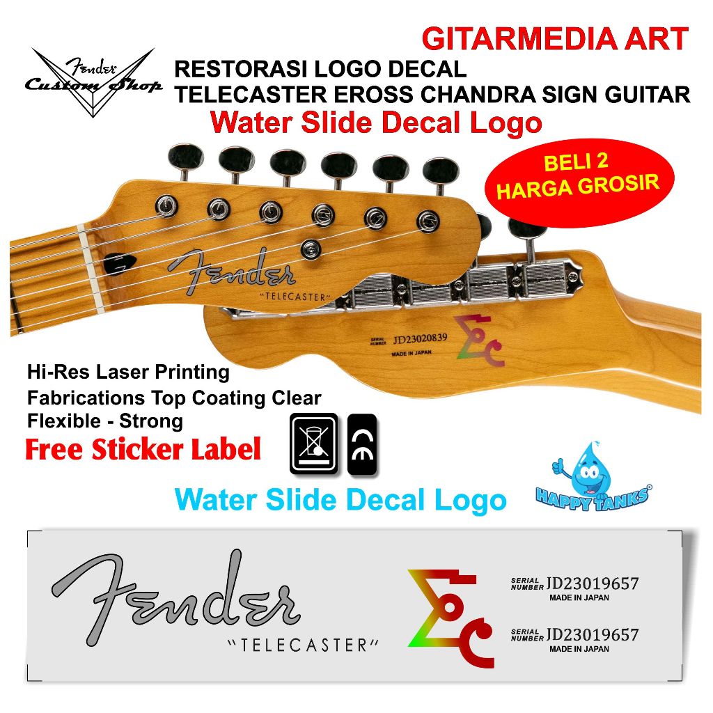 LOGO FENDER TELECASTER EROSS CHANDRA SIGNATURED BARU_FENDER EROSS_TELECASTER EROSS_LOGO EROSS
