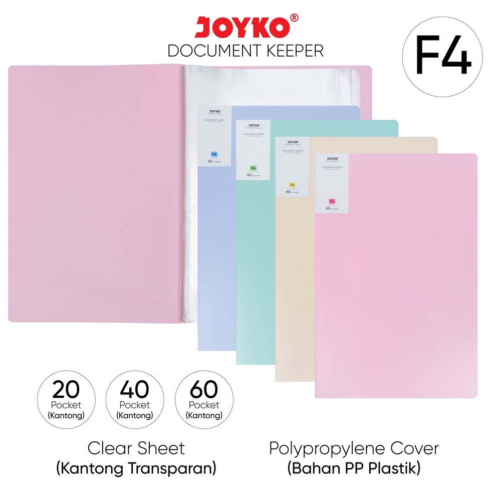 

Spesial disini Document Keeper Clear Holder Map File Dokumen Folder Joyko F4 Pastel