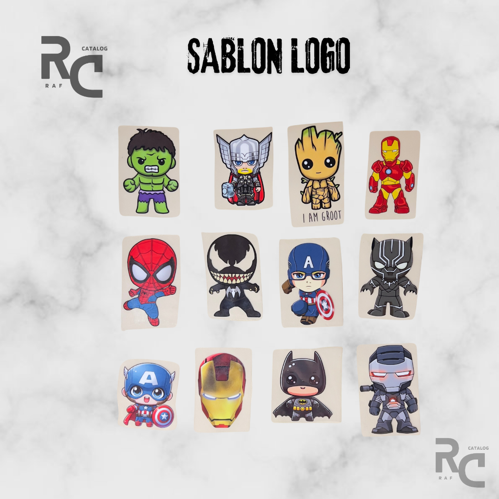 

Sablon Stiker DTF Sablon Setrika Gambar Superhero Lucu | Sablon DTF Berkualitas Tahan Lama