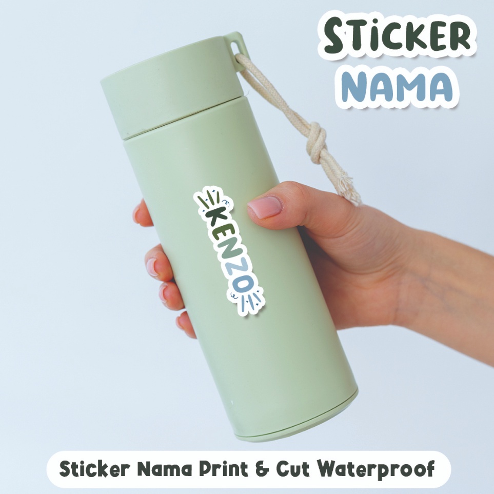 

Diskon Stiker Nama Waterproof Label Nama tanpa karakter tumbler kotak pensil Print and Cut