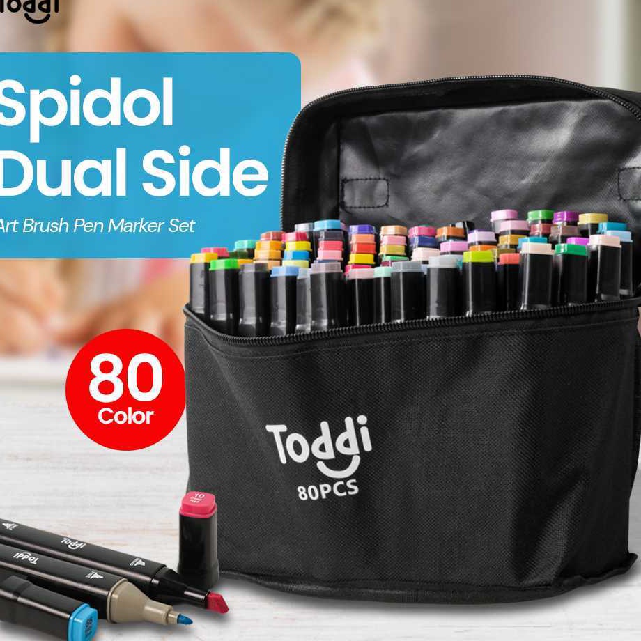 

Limitless Spidol Dual Side Fine Art Brush Pen Art Marker Set toddi