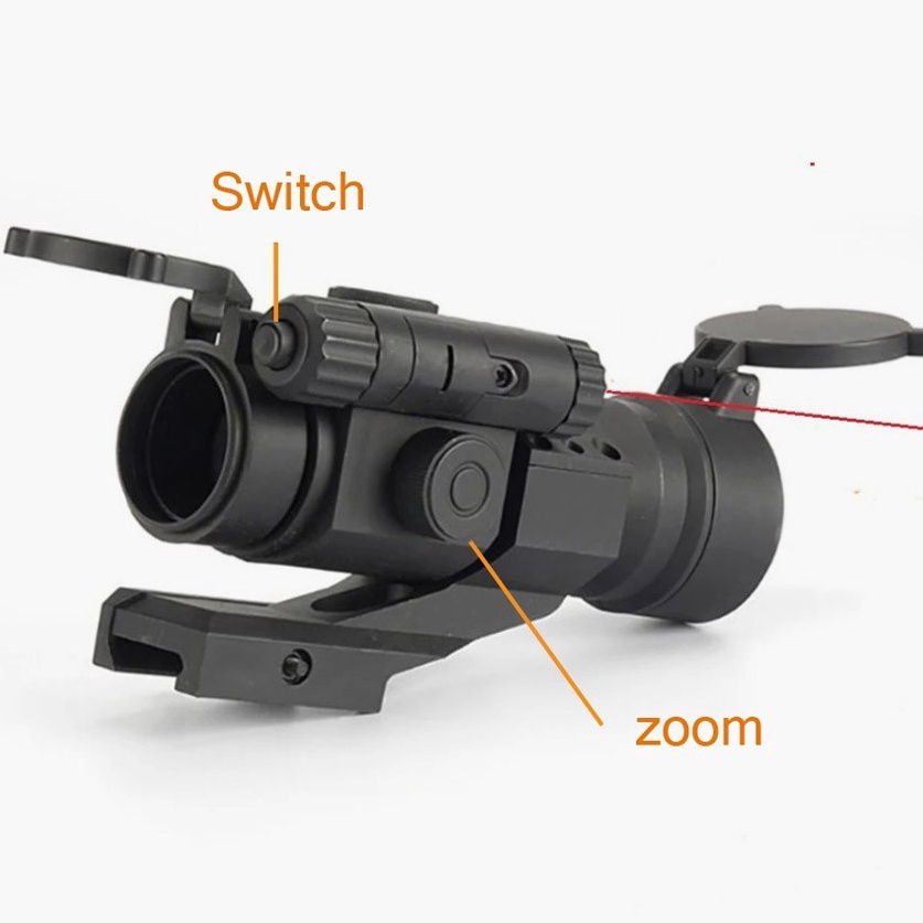 KODE 5 dummy Scope M3 bisa ZEROING  ZOOM red dot teleskop WGG