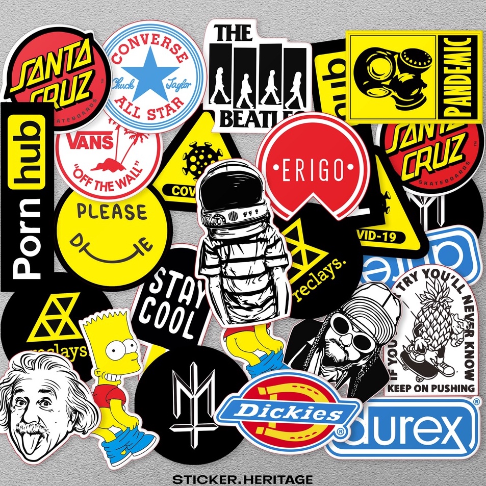 

Stiker Sticker Pack SKATEBOARD logo brand untuk laptop case tumbler stiker laptop