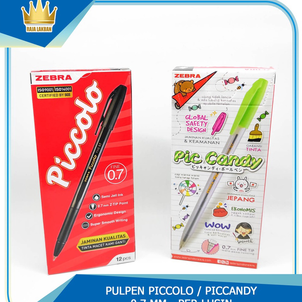 

Produk Keren Pulpen Pen ZEBRA Piccolo Piccandy 7 mm PER LUSIN